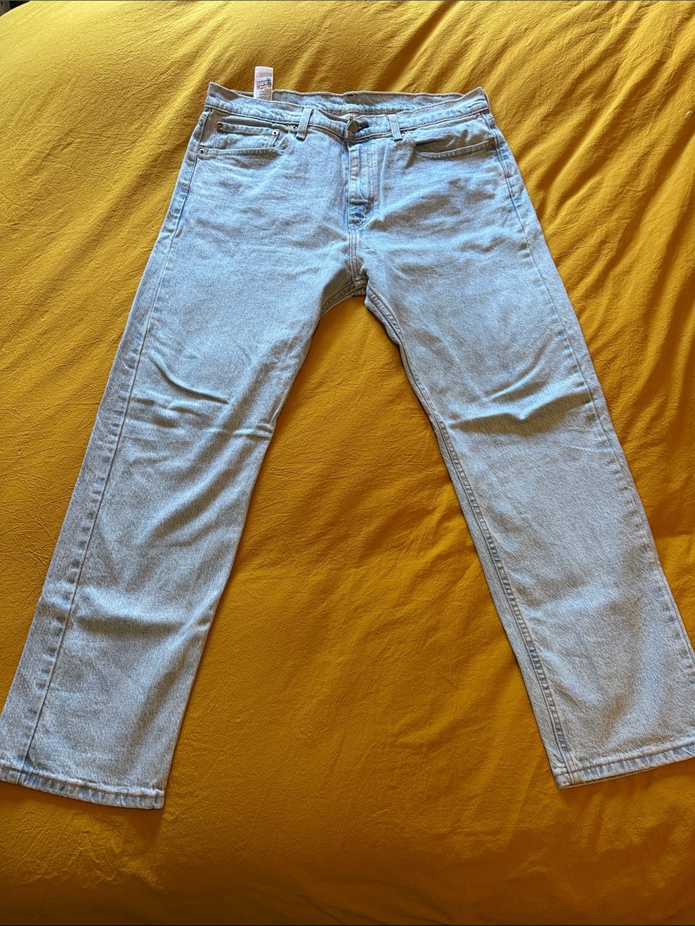 Men's Levi’s 505 36X30 Light Wash Blue Jeans - Classic Straight Fit